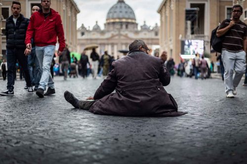 Rome, Italy, 27/4/2014.Two popes become saints in historic canonization ceremony.Pope Francis declared John Paul and John XXIII saints on Sunday morning, under grey skies, a crowd estimated at 250,000 in the Vatican’s St. Peter’s Square and streets nearby erupted in applause. Hundreds of polish flags were waved and some pilgrims wept with joy.
